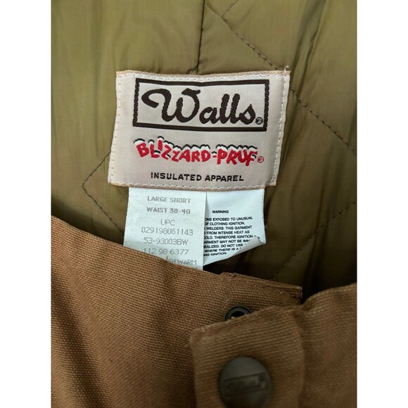 Walls Blizzard‎ Pruf Men’s Workwear Overalls Size Large Short - Picture 3 of 10